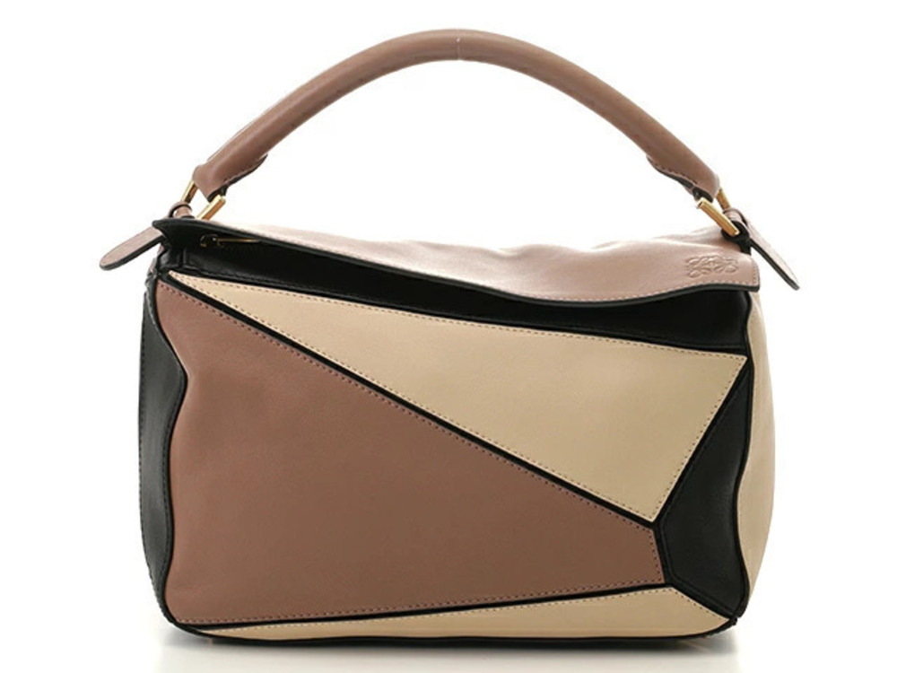 Loewe Puzzle Bag shoulder Beige Cream black Ivory White